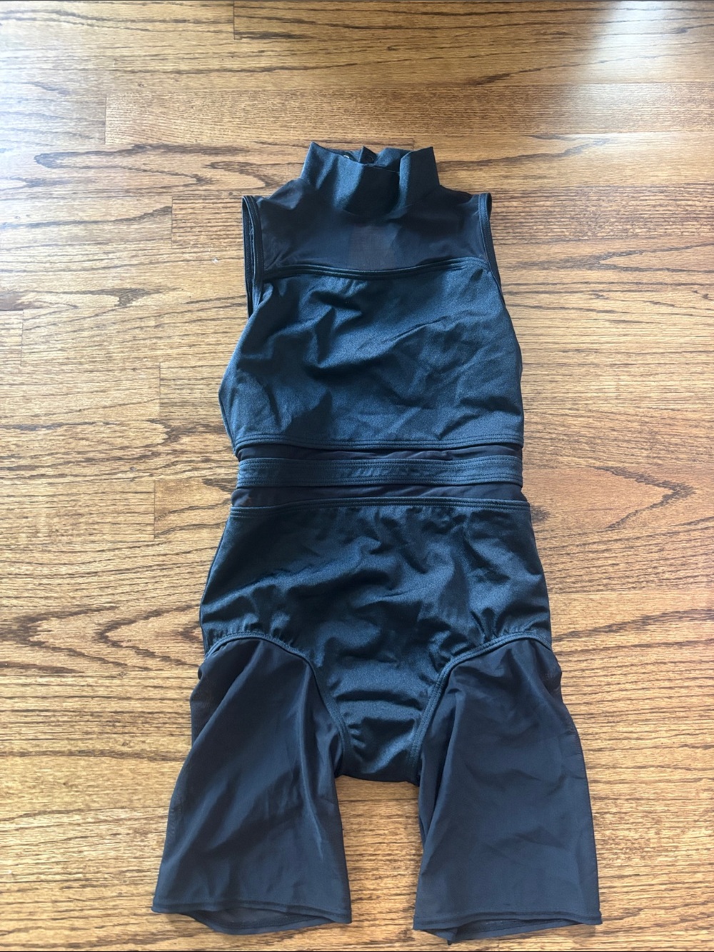 Weissman Black Sleeveless High-Neck Dance Leotard One-Piece